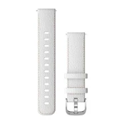 Acc, 18mm Band, White Leather/Silver kaina