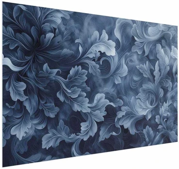 Artgeist Plakatas - Dense, Dark Mėlyna Abstract Ornaments