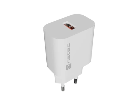WALL CHARGER NATEC RIBERA 1X USB-A 18W WHITE
