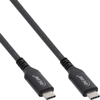 C2G „InLine®“ USB4 laidas, USB-C kištukas/kištukas, 8K60Hz, juodas, 1,5 m