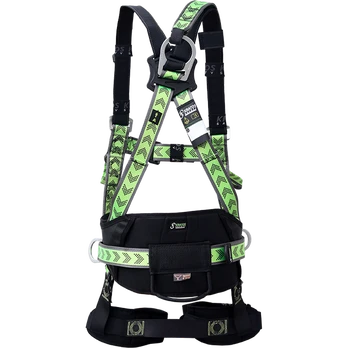 Saugos diržas FA1020700, 100 cm, juodas/žalia