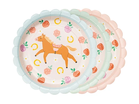 Popierinės lėkštutės "Arkliukas" 6vnt 18cm