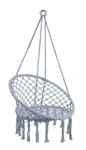 Sėdimas hamakas-sūpynės Boho, 82 cm, pilkas