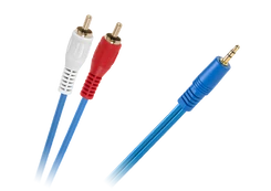 Inne Kabelis JACK 3,5-2 x RCA NIEB.4MM 5m kaina