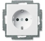 ABB-basic55 Schuko maitinimo lizdas, blizgiai baltas, 16A, 1 modulis