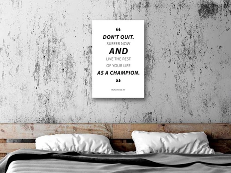 Artgeist Paveikslas - Quote - Muhammad Ali (1 Part) Vertical