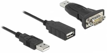Delock Adapteris USB 2.0 Typ-A zu 1 x Seriell RS-232 D-Sub 9 Pin Stecker mit Muttern