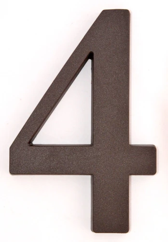 Buto numeris 4, 190 mm, plastikinis, bronzos sp.