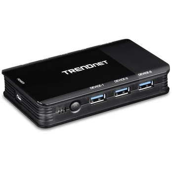 Šakotuvas Komutatorius Trendnet TK-U404 USB Juoda