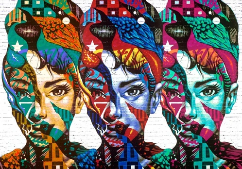 Fototapetas Artgeist Colorful Faces, 300 cm x 210 cm