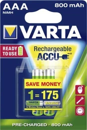 50x2 Varta Rechargeable Accu NiMh 800 mAh Micro