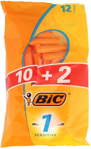 Vienkartiniai skustuvai Bic 1 Sensitive, 10 + 2