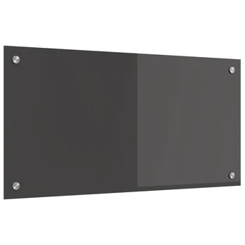 Virtuvės Apsauga Tamsiai Pilka 80x40x0,6 cm Išgrūdintas Stiklas