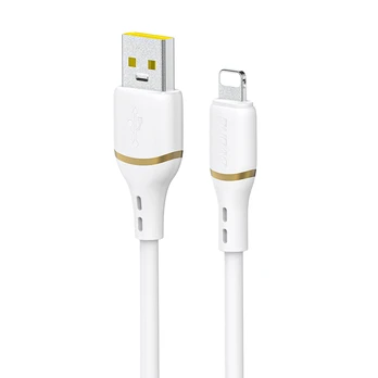 Dudao L25L USB-A - Lightning Cable 1m 30W with Soft Silicone Braid - Baltas