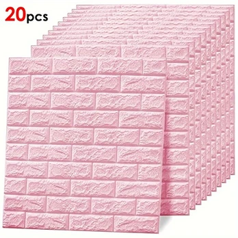 3D sienų plokštės, vnt, Rožinė - 20 vnt
