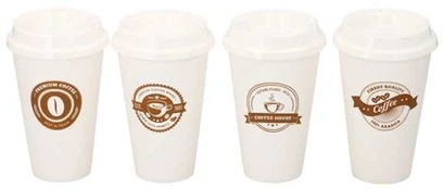 Edco Kaffekop hvid plastikas 450ml