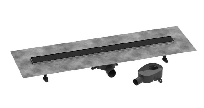 dušas kanāls RainDrain Go. 900 mm. flīzējams. matēts juodas