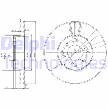 Stabdžių diskas DELPHI BG3596