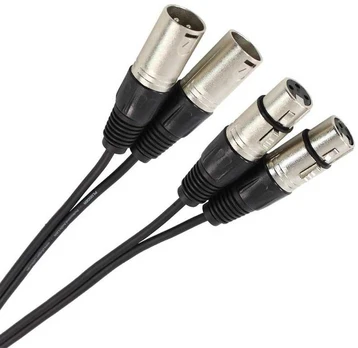 Dvigubas XLR/f-XLR/m kabelis Plugger 0,6m Easy