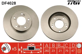TRW DF4028 Brake Disc kaina