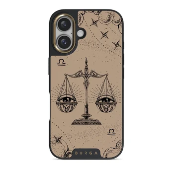 Libra - iPhone 16 Plus Case, Elite Dark (MagSafe) / Gold / Beige
