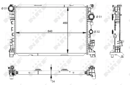Variklio radiatorius NRF NRF 59133 kaina