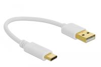 KABELIS USB-C(M)->USB-A(M) 2.0 0.15M BALTA DELOCK