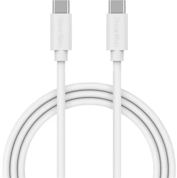 SMARTLINE Įkrovimo kabelis USB-C į USB-C baltas 100 cm