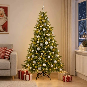 Dirbtinė kalėdinė eglutė su rutuliuku 210 cm 300 LED