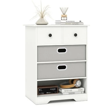 Bonideco Select Komoda 58x42x75cm., baltos/pilkos spalvos