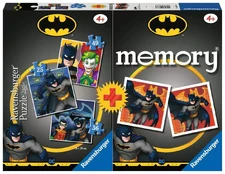 Ravensburger 3 dėlionės + memory® „Betmenas“, nuo 4 m. kaina