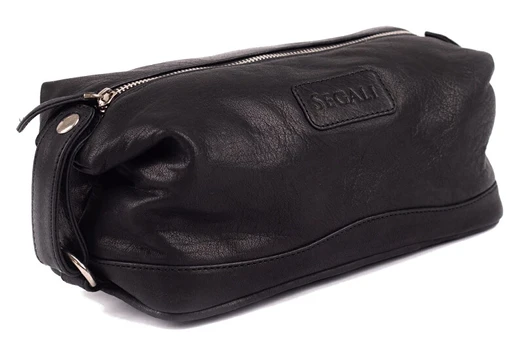 SEGALI - Leather cosmetic bag 1030 black