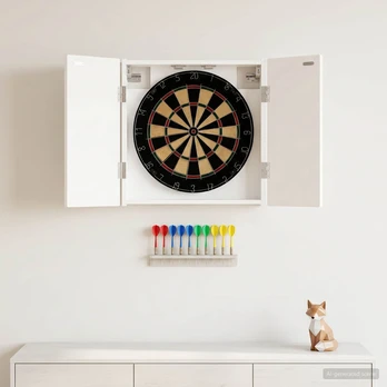 Dartboard spinta DELFT Itin blizgi balta 52,5 x 10,5 x 53,5 cm