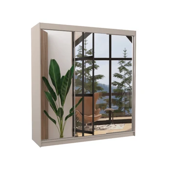 Sliding wardrobe with mirror AUSTIN 200