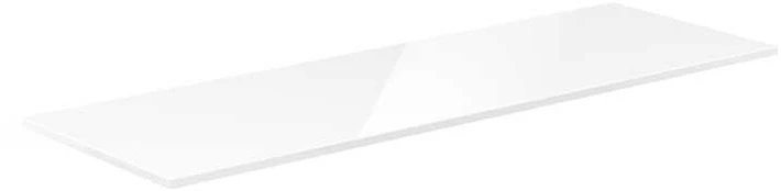 Mexen Uni vonios spintelės stalviršis, 150 cm, Baltas glossy