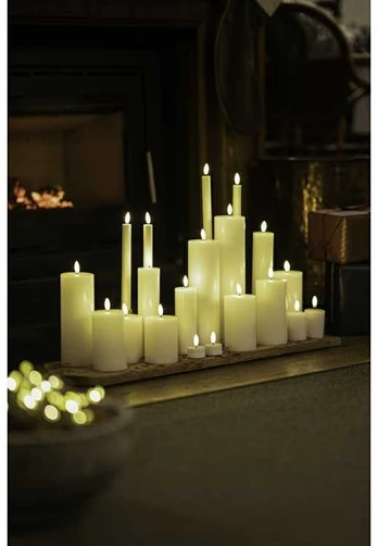 Sirius Sille Rechargeable DinnerCandle Midi 2 pcs Set , baltas Ø2x20cm