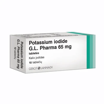 Potassium iodide G.L. Pharma 65 mg tabletės N10