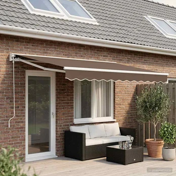 Rankinė sulankstoma markizė Taupe 4,5 × 3,5 m
