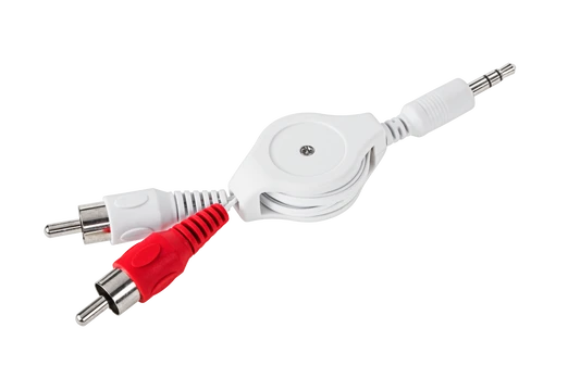 Kabel Jack 3,5 - 2 RCA zwijany 0,8m
