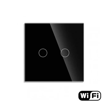 WiFi dvipolis sensorinis jungiklis, juodas 600W