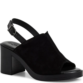 Basutės moterims, Juoda, Sandal heel