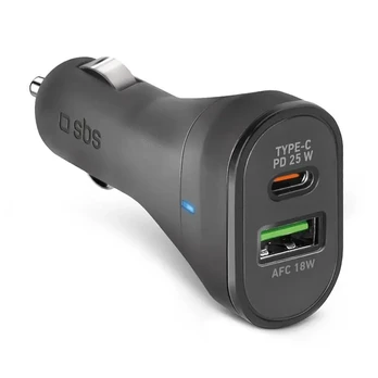 SBS Įkroviklis automobilis 1 USB tipo C PD