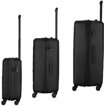 Kelioninis WENGER MOTION 3pc HARDSIDE CASES Set S-M-L, Chic Juodas