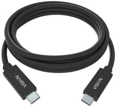 VISION 2m Juodas USB-C Cable