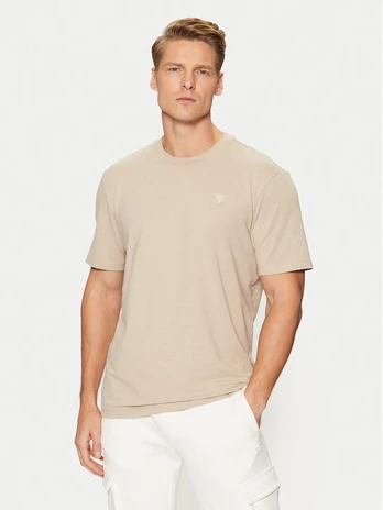 Guess Marškinėliai Z2YI12 JR06K Smėlio Regular Fit