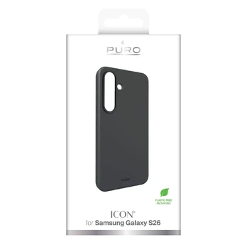 Puro ICON Silikoninis dėklas for Samsung Galaxy S26 - Juodas