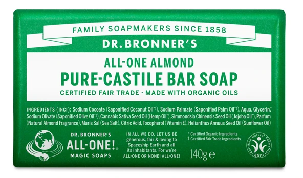 Dr. Bronner's - Bar Soap Almond 140 g