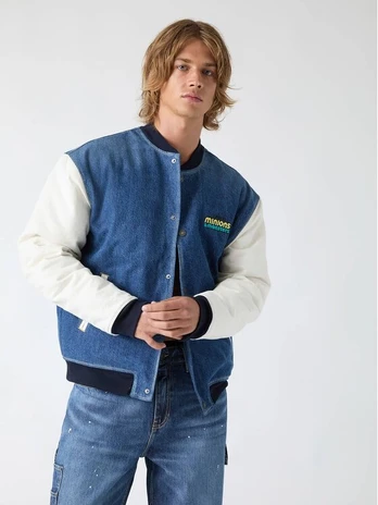 Guess Jeans Bomber striukė 183630 Mėlyna Classic Fit