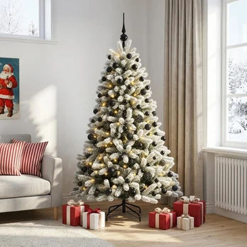 Dirbtinė Kalėdų eglutė su burbulais 240 cm 300 LED Šilta balta