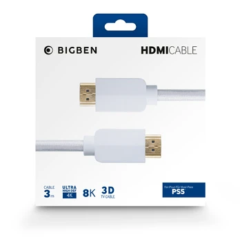 Nacon HDMI Cable 2.1 Braided, 8K - 3m, White